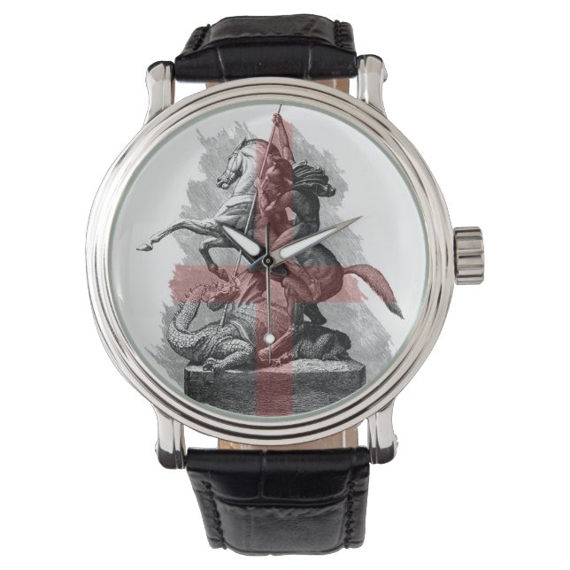St George And The Dragon With England Cross Watch (Front)