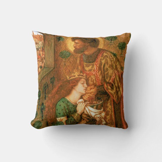 St George and the Princess Sabra Throw Pillow (Front)