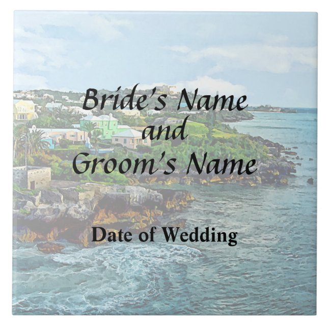 St. George Bermuda Shoreline Wedding Products Tile (Front)