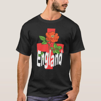 St George Cross With Tudor Rose and England Text P T-Shirt