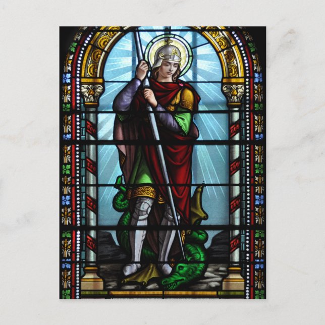 St George et la carte postale du dragon (Devant)