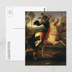 St. George Fighting the Dragon by Raphael Sanzio Postcard