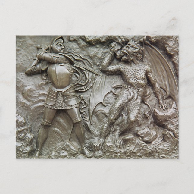 St. George Fighting the Dragon Postcard (Front)