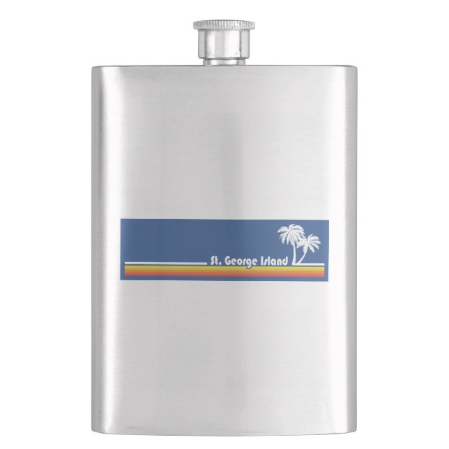 St. George Island Florida Hip Flask (Front)