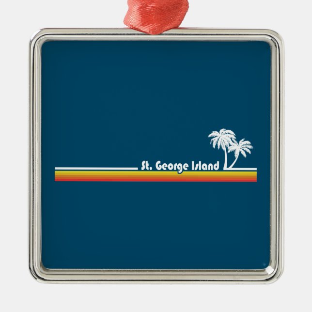 St. George Island Florida Metal Ornament (Front)