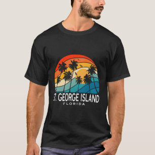 St George Island Florida Palm Tree Tropical Beach T-Shirt