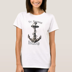 St. George Island Florida Vacation Nautical Anchor T-Shirt