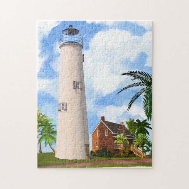 St. George Island Lighthouse - Florida Art Puzzle (Vertical)