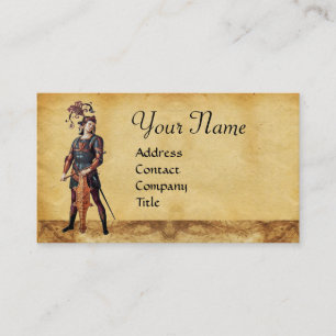 ST. GEORGE  Old Brown Parchment Monogram Business Card