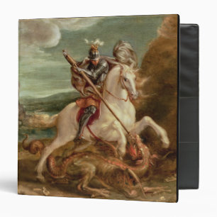St. George slaying the dragon, (oil on panel) Binder