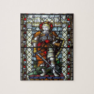St George stained glass window Jigsaw Puzzle