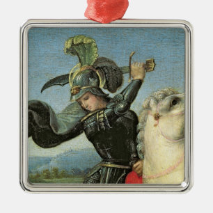 St. George Struggling with the Dragon Metal Ornament