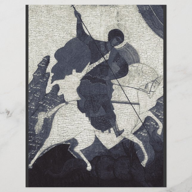 St George the Victorious Eastern Orthodox Icon Art Flyer (Front)