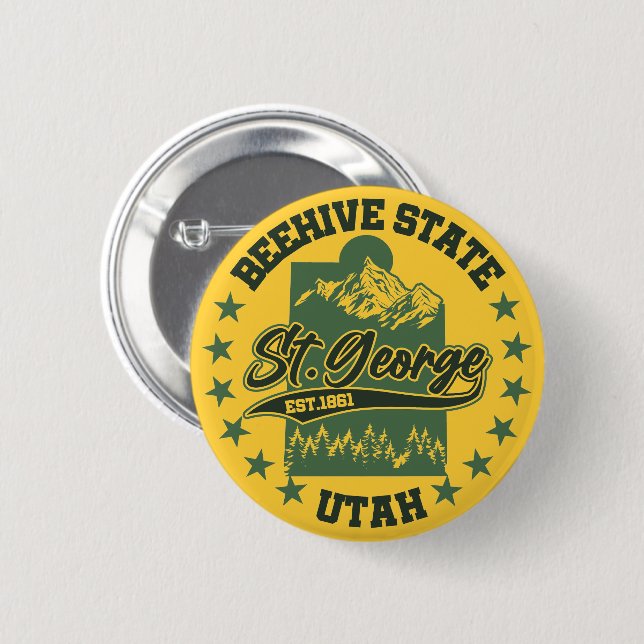 St. George,Utah 2 Inch Round Button (Front & Back)