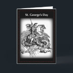St. George's Day, Black Card<br><div class="desc">This handsome card for the Feast of St. George will offer beautiful greetings and blessings,  for this Catholic Feast Day.</div>