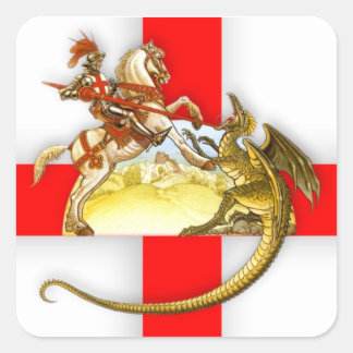 St Georges Day Stckers Square Sticker