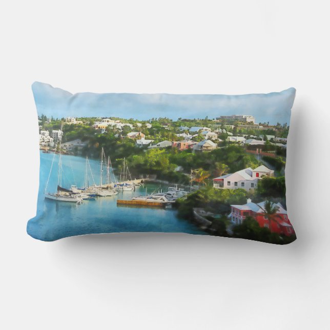 St. George's Harbour, Bermuda Lumbar Pillow (Front)
