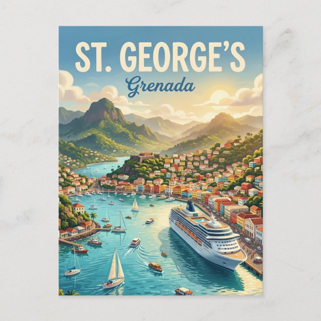 St. George's Harbour Grenada Postcard (Front)