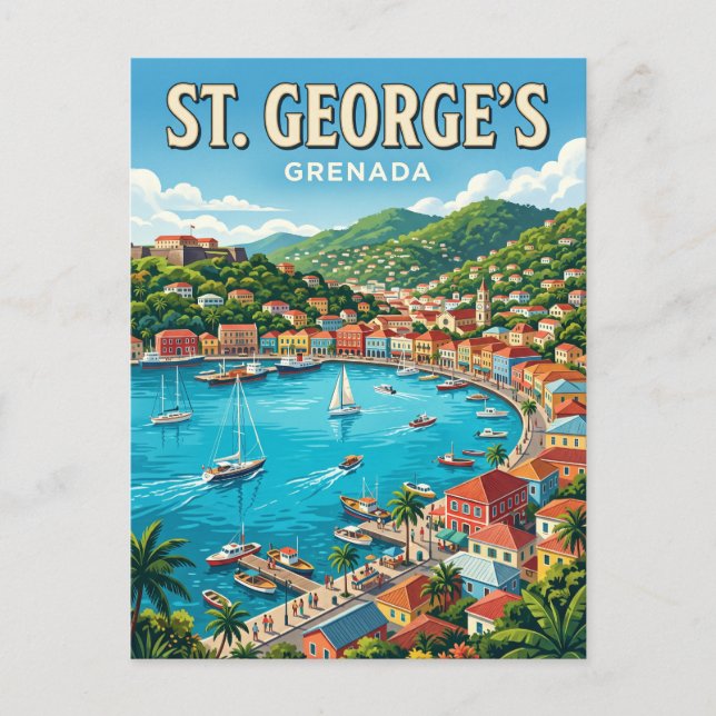 St. George's Harbour Grenada Postcard (Front)