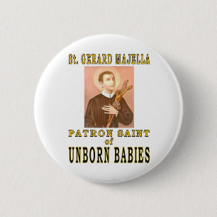ST. GERARD MAJELLA 2 INCH ROUND BUTTON