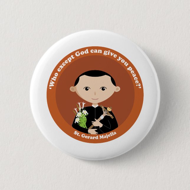 St. Gerard Majella 2 Inch Round Button (Front)