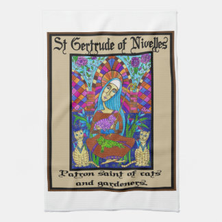 St Gertrude of Nivelles Kitchen Towel