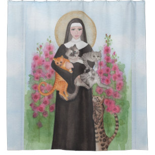 St. Gertrude The Original Crazy Cat Lady Folk Art
