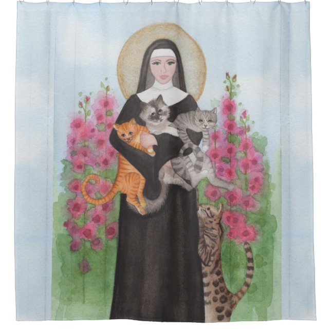 St. Gertrude The Original Crazy Cat Lady Folk Art (Front)