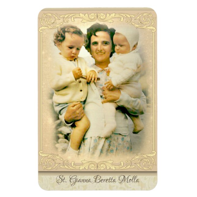 St. Gianna Beretta Molla Catholic Mother Magnet (Vertical)