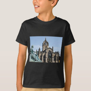 St. Giles Cathedral and David Hume Statue T-Shirt