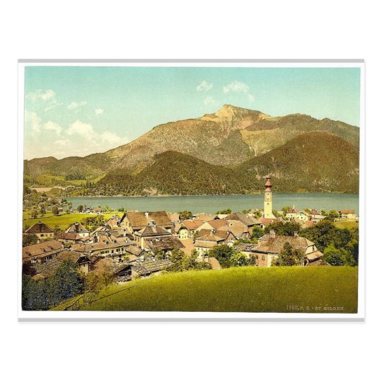St. Gilgen, towards the Schafberg, Upper Austria, Postcard