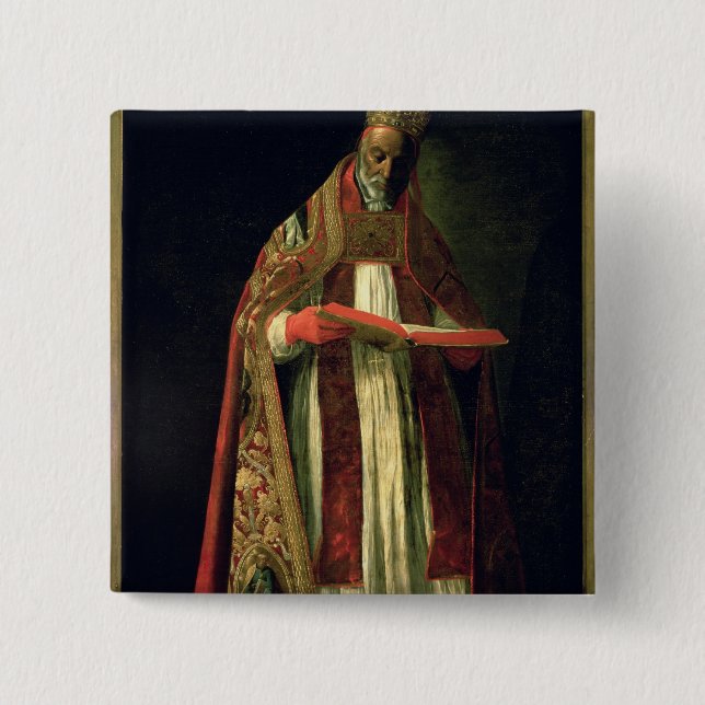 St. Gregory the Great 2 Inch Square Button (Front)