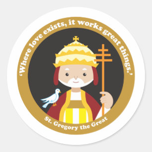 St. Gregory the Great Classic Round Sticker
