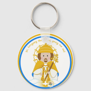 St. Gregory the Great Medal Keychain