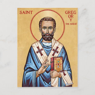 St. Gregory the Great, Pope of Rome Orthodox Icon  Postcard