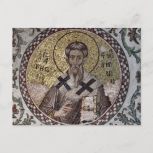 St. Gregory the Illuminator Byzantine Mosaic Icon Postcard