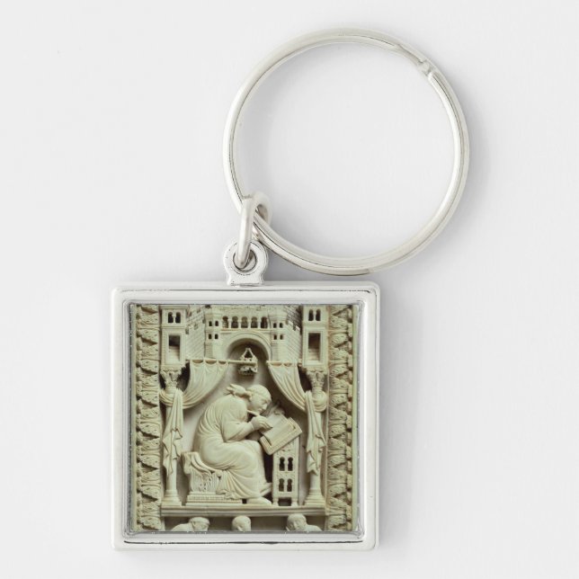 St. Gregory writing with scribes below Keychain (Front)