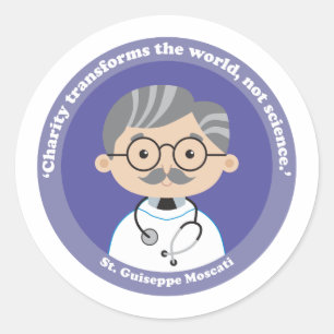 St. Guiseppe Moscati Classic Round Sticker