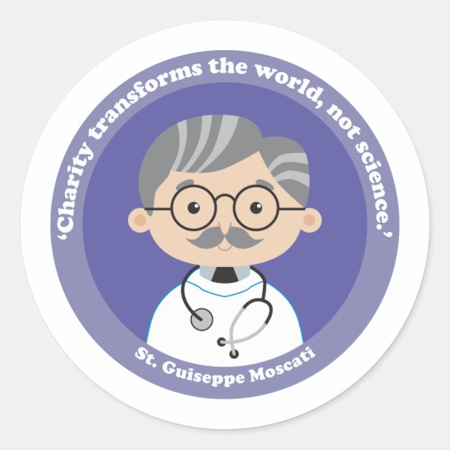 St. Guiseppe Moscati Classic Round Sticker (Front)