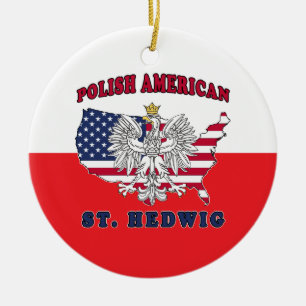 St. Hedwig Texas Polish American Ceramic Ornament