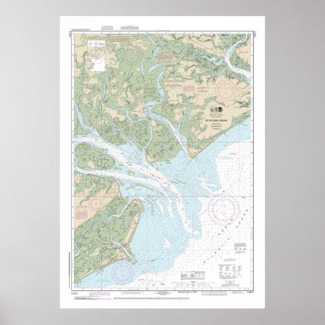 St Helena Sound Nautical Chart 11517 (Front)