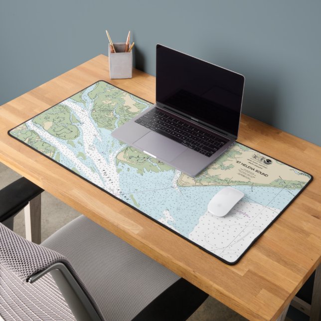 St Helena Sound Nautical Chart 11517 Desk Mat (Office 2)