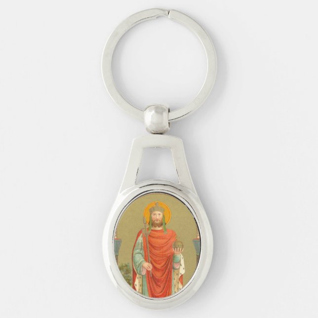 St. Henry II, Emperor (BBS 10) Metal Oval Keychain (Front)