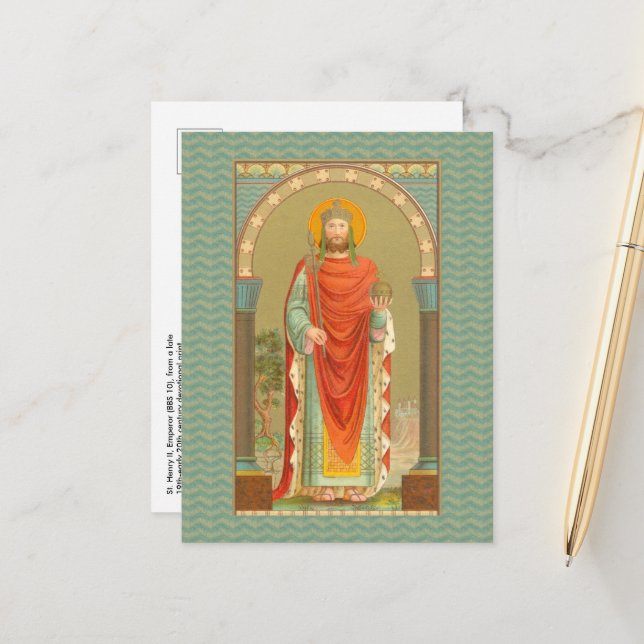St. Henry II, Emperor (BBS 10) Postcard (Front/Back In Situ)