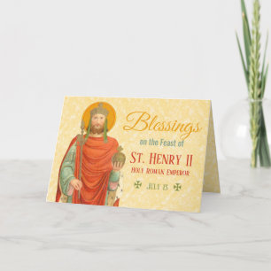 St. Henry II, Emperor (BBS 10) Prayer on Feast Day Card