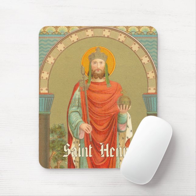St. Henry II, Emperor (BBS 10; Style 2) Mouse Pad (With Mouse)