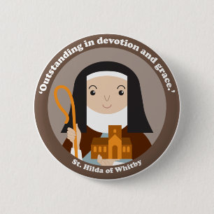 St. Hilda of Whitby 2 Inch Round Button