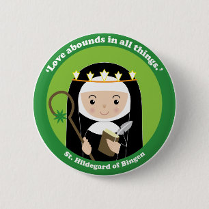 St. Hildegard 2 Inch Round Button