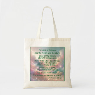 St. Hildegard of Bingen Quote Tote Bag