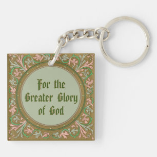 St. Ignatius Loyola (BK 050; Motto in English) Keychain